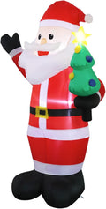 6 FT Christmas Inflatable Santa Claus Outdoor Decorations, Funny Cute Christmas Blow Up Yard Decoration
