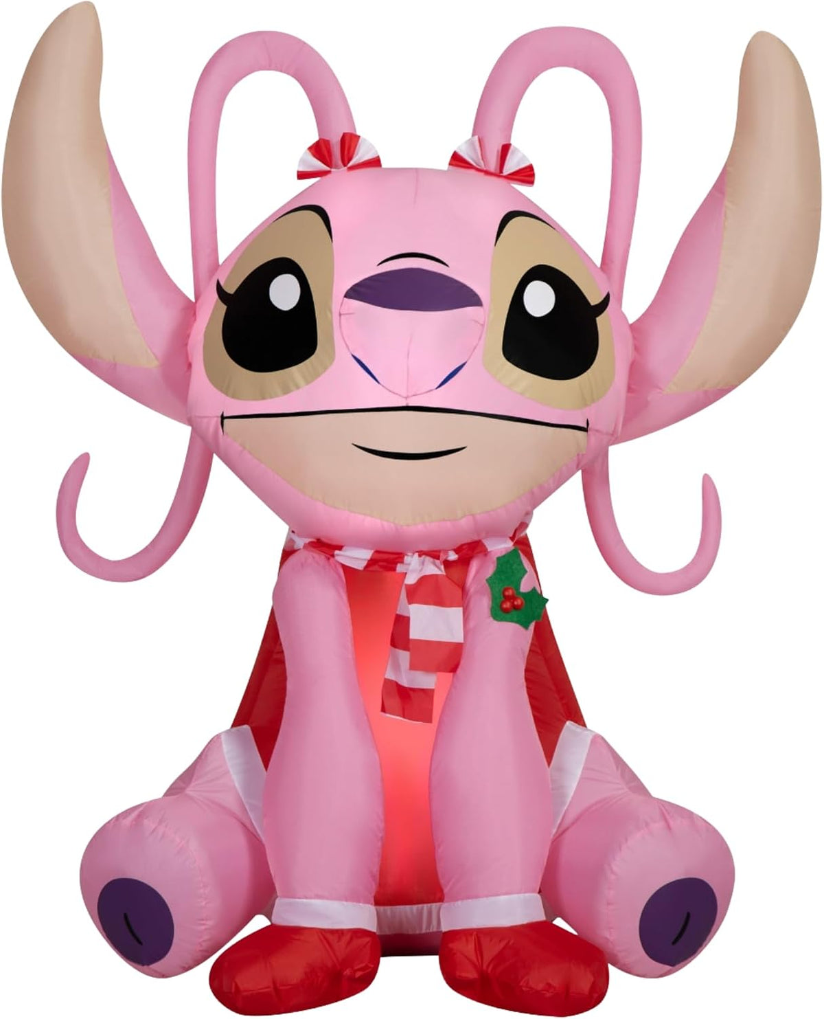 Gemmy Disney Stitch Christmas Inflatable, 4.5 Ft Tall, Elf and Angel Versions, Outdoor Holiday Decoration