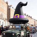 ZeahVeyora 7 FT Trunk Or Treat Car Decor with Built-in LEDs, Halloween Inflatables Witch Hat Outdoor Decor