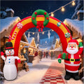 11.8 FT Christmas Inflatables Archway, Blow Up Santa Claus and Snowman Inflatables Arch Outdoor Decorations