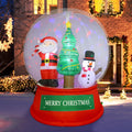Fulong 6ft Giant Inflatable Christmas Snow Globe with LED Lights & Swirling Snow, Festive Outdoor Decoration