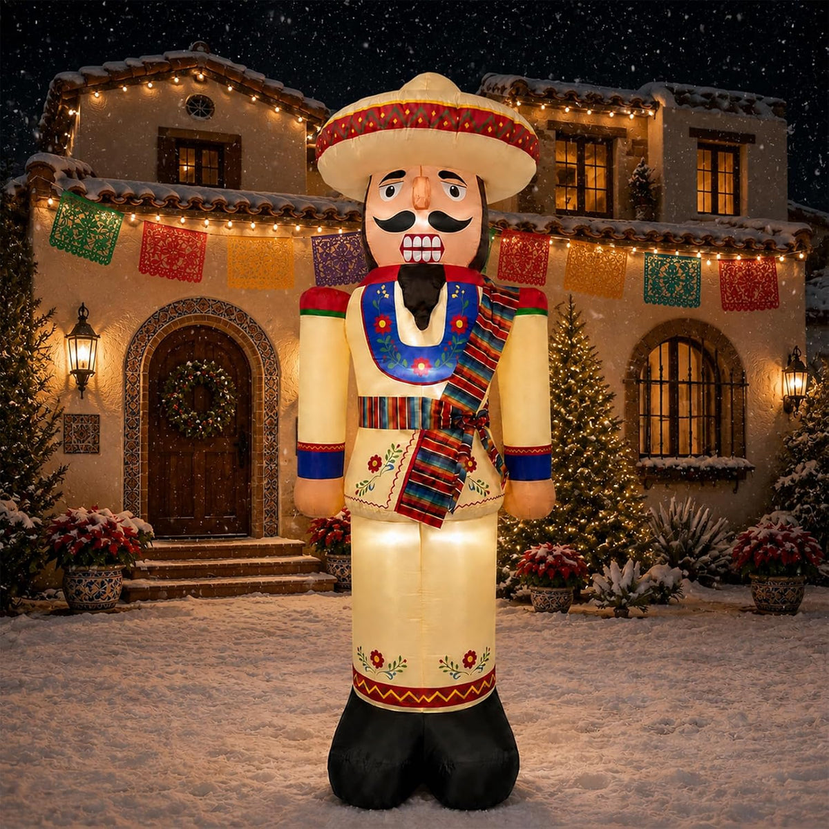 8FT Mexican Christmas Inflatable Nutcracker Soldier Outdoor Decorations / nutcracker soldier inflatable with